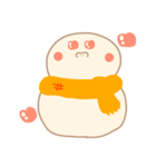 淡色ゆきだるまくん（オレンジ）（個別スタンプ：5）