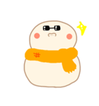 淡色ゆきだるまくん（オレンジ）（個別スタンプ：6）