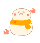 淡色ゆきだるまくん（オレンジ）（個別スタンプ：7）