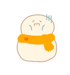 淡色ゆきだるまくん（オレンジ）（個別スタンプ：9）