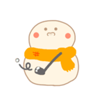 淡色ゆきだるまくん（オレンジ）（個別スタンプ：17）