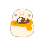 淡色ゆきだるまくん（オレンジ）（個別スタンプ：22）