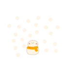 淡色ゆきだるまくん（オレンジ）（個別スタンプ：30）