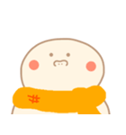 淡色ゆきだるまくん（オレンジ）（個別スタンプ：32）