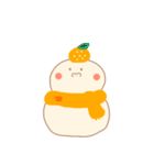 淡色ゆきだるまくん（オレンジ）（個別スタンプ：35）