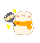 淡色ゆきだるまくん（オレンジ）（個別スタンプ：40）