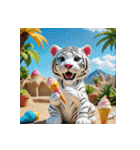 ホワイトタイガーの新日常15（個別スタンプ：1）