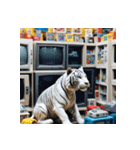 ホワイトタイガーの新日常15（個別スタンプ：2）