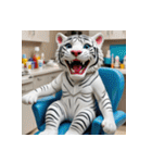 ホワイトタイガーの新日常15（個別スタンプ：4）