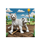 ホワイトタイガーの新日常15（個別スタンプ：17）