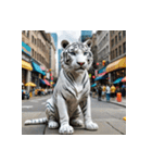 ホワイトタイガーの新日常15（個別スタンプ：18）