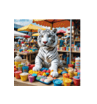 ホワイトタイガーの新日常15（個別スタンプ：19）