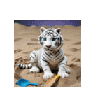 ホワイトタイガーの新日常15（個別スタンプ：21）