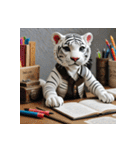 ホワイトタイガーの新日常15（個別スタンプ：24）