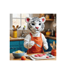 ホワイトタイガーの新日常15（個別スタンプ：33）