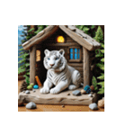 ホワイトタイガーの新日常15（個別スタンプ：36）