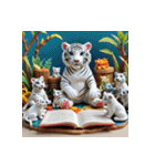 ホワイトタイガーの新日常15（個別スタンプ：37）