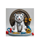 ホワイトタイガーの新日常15（個別スタンプ：38）