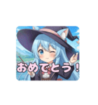 魔女っ子ありさアニメーション（個別スタンプ：3）