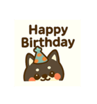 10月21日お誕生日 まゆげときなこ（個別スタンプ：3）