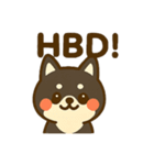 10月21日お誕生日 まゆげときなこ（個別スタンプ：5）