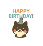 10月21日お誕生日 まゆげときなこ（個別スタンプ：8）
