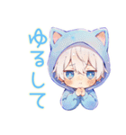 さらっと★白猫耳パーカーくん（個別スタンプ：18）