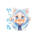 さらっと★白猫耳パーカーくん（個別スタンプ：23）