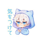 さらっと★白猫耳パーカーくん（個別スタンプ：25）