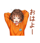 ボブカットの女の子のカフェ巡り（個別スタンプ：2）
