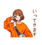 ボブカットの女の子のカフェ巡り（個別スタンプ：9）