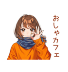 ボブカットの女の子のカフェ巡り（個別スタンプ：19）
