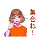 ボブカットの女の子のカフェ巡り（個別スタンプ：25）