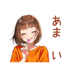 ボブカットの女の子のカフェ巡り（個別スタンプ：30）