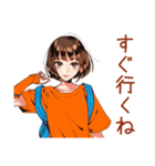 ボブカットの女の子のカフェ巡り（個別スタンプ：34）