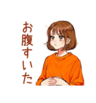 ボブカットの女の子のカフェ巡り（個別スタンプ：36）