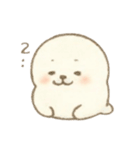 ふんわり可愛い白アザラシ（個別スタンプ：16）