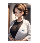 肉肉女医師写真（個別スタンプ：4）