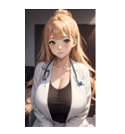 肉肉女医師写真（個別スタンプ：12）