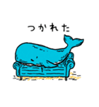 かわいい青いクジラの日常スタンプ 92（個別スタンプ：15）