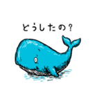 かわいい青いクジラの日常スタンプ 92（個別スタンプ：20）