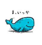 かわいい青いクジラの日常スタンプ 92（個別スタンプ：31）