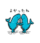 かわいい青いクジラの日常スタンプ 92（個別スタンプ：36）