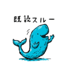 かわいい青いクジラの日常スタンプ 92（個別スタンプ：38）