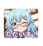 みなみとありさの赤眼鏡セット（個別スタンプ：3）