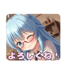 みなみとありさの赤眼鏡セット（個別スタンプ：14）