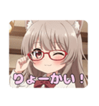 みなみとありさの赤眼鏡セット（個別スタンプ：23）