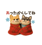 【冬】柴犬コンビのぬくもり便（個別スタンプ：8）