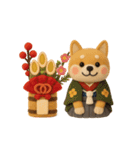 【冬】柴犬コンビのぬくもり便（個別スタンプ：17）