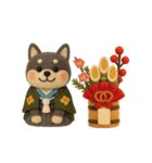 【冬】柴犬コンビのぬくもり便（個別スタンプ：18）